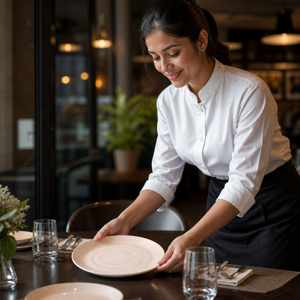 Coupe Plates 260mm Vitrified Ceramic for Restaurants (Pack of 12)