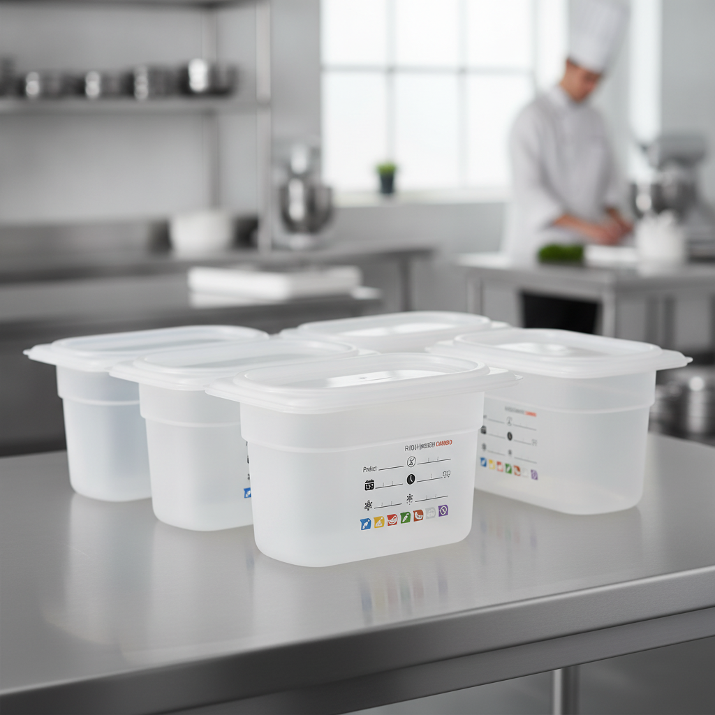 Polypropylene Food Storage Container 1/9 GN 100mm for Professional Kitchens