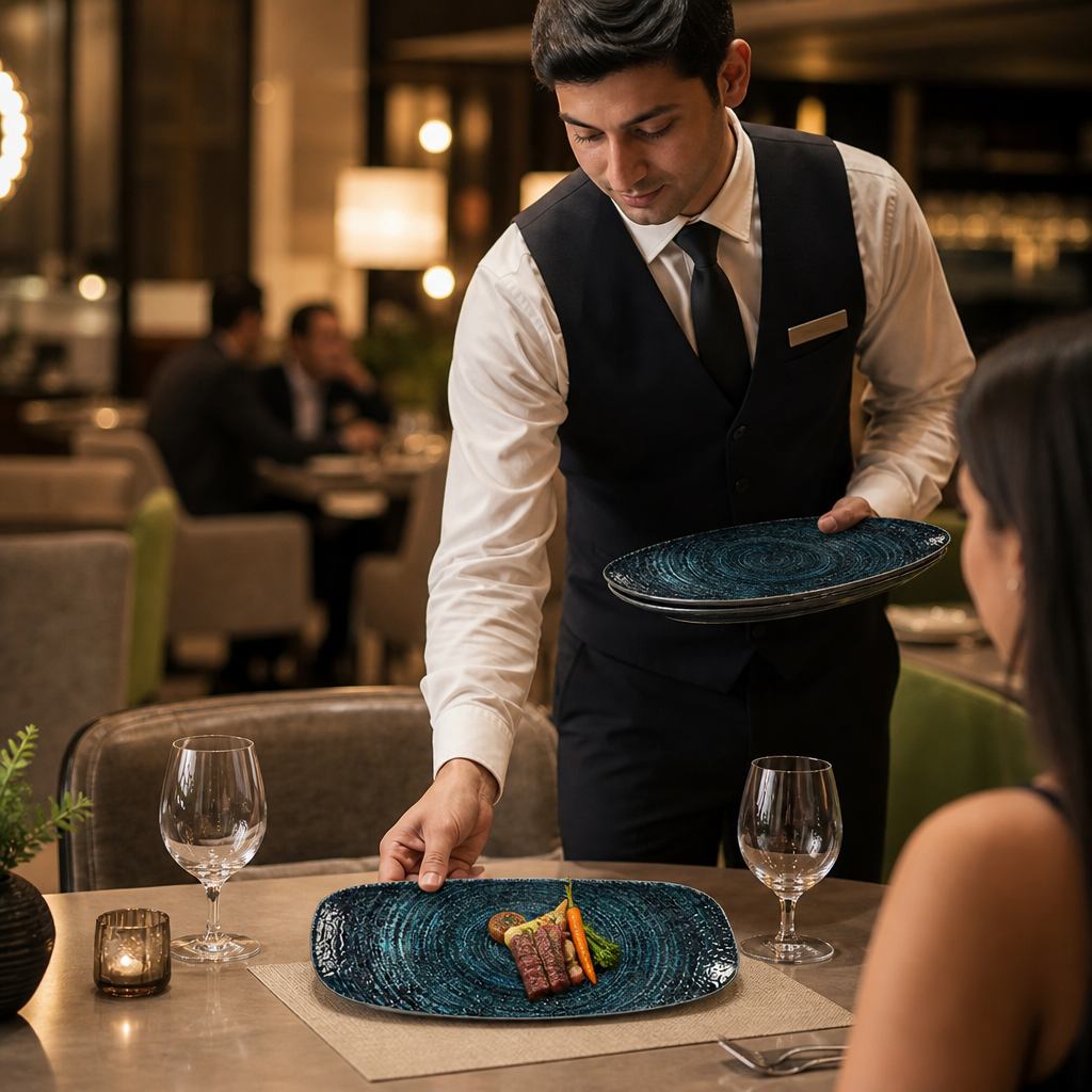 Oblong Plates 269mm Vitrified Ceramic for Dining Tables (Pack of 12)