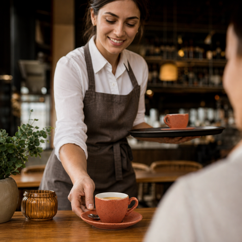Ceramic Espresso Cups 100ml in Spiced Orange for Beverage Service (Pack of 12)
