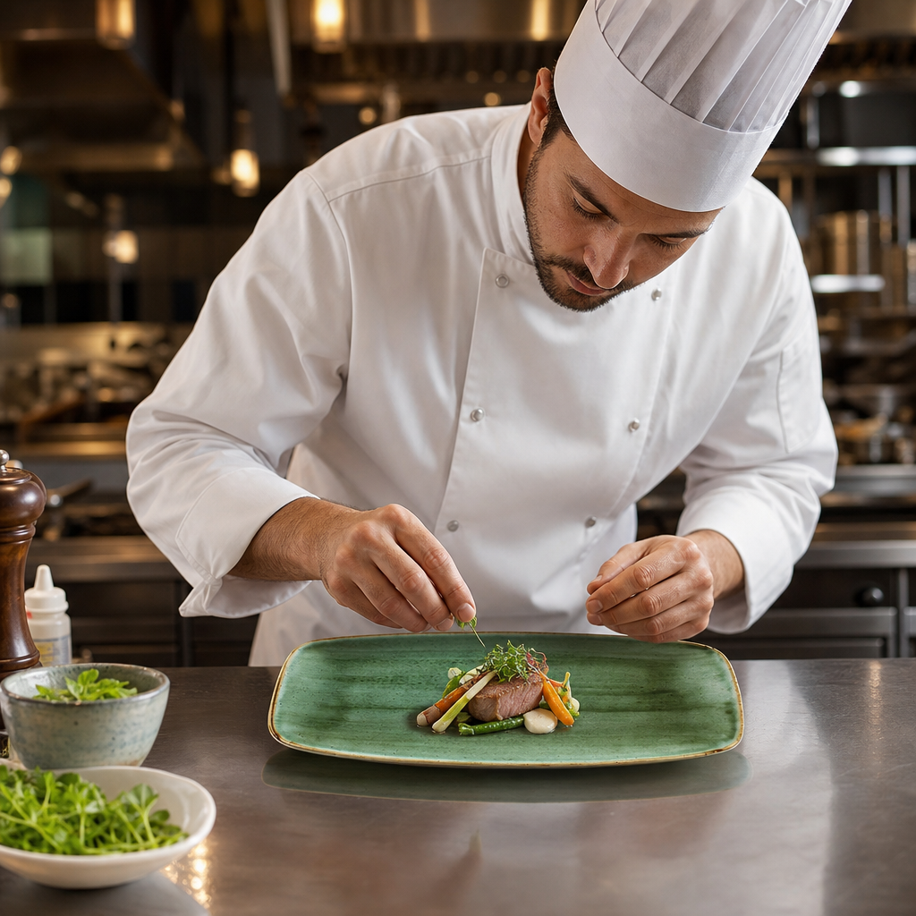 Oblong Chefs Plates 300mm Vitrified Ceramic for Creative Plating (Pack of 6)