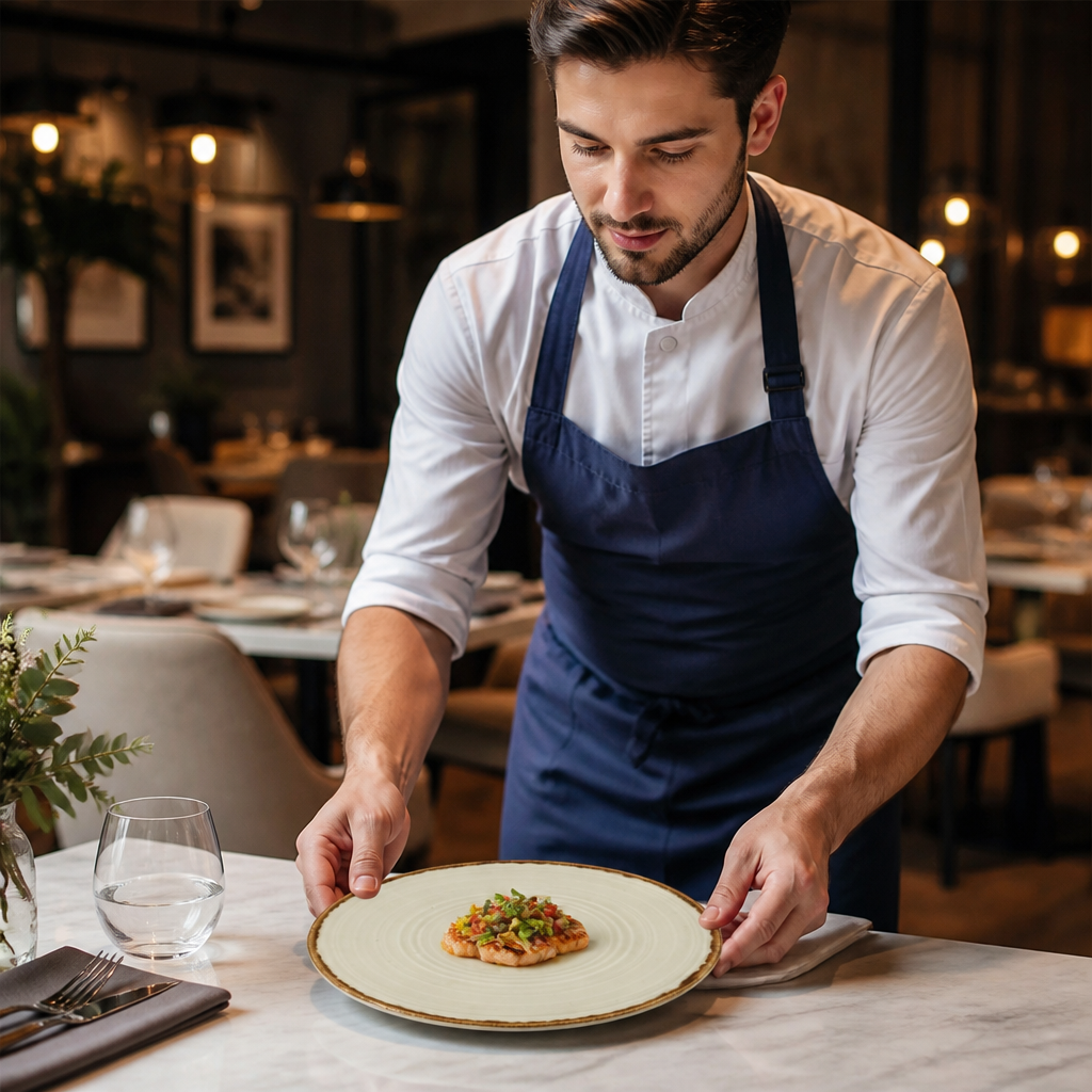 Hand-Finished Coupe Plates Vitrified Ceramic for Modern Dining (Pack of 12)