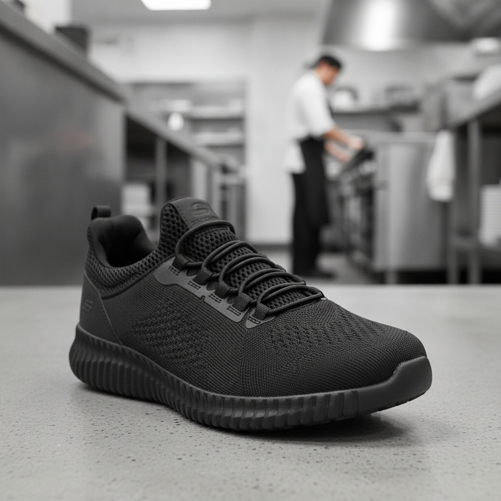 Slip Resistant Trainers with Mesh Upper for All-Day Comfort