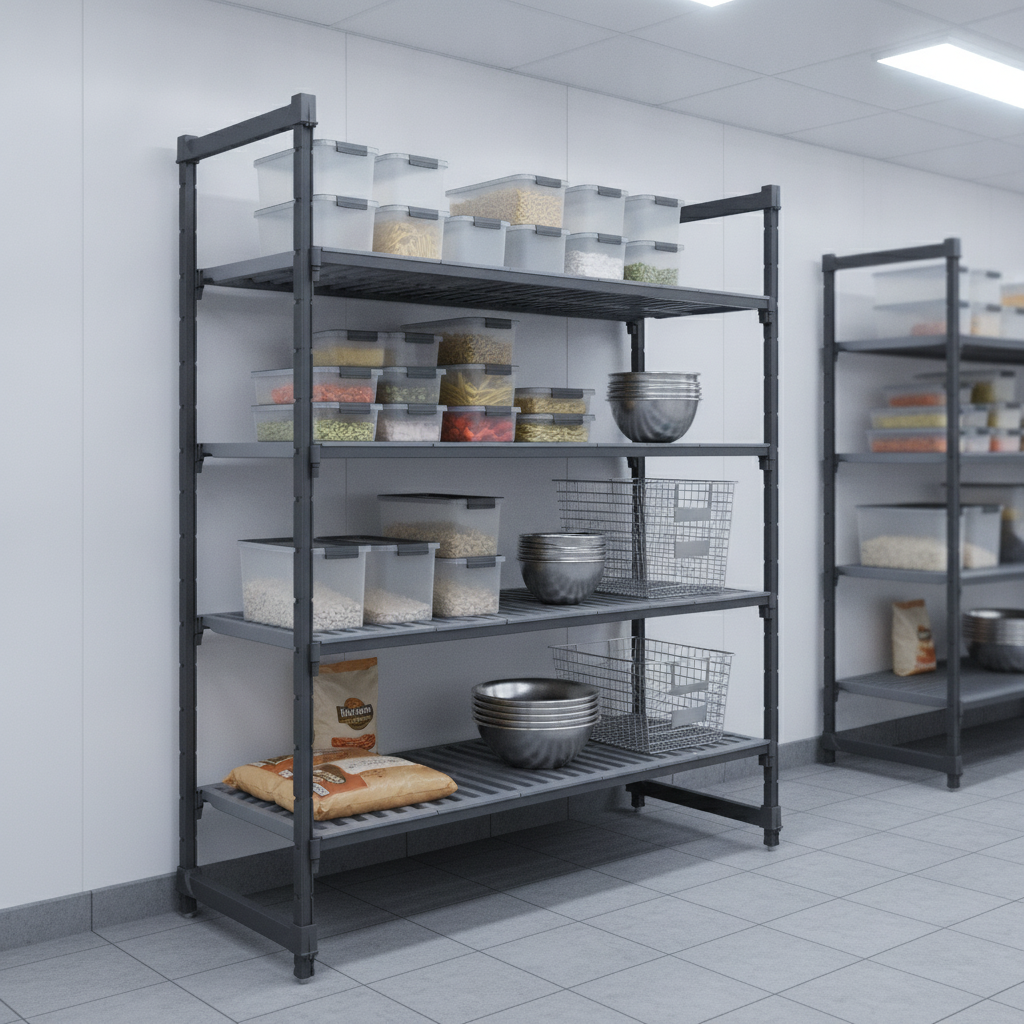 Fibreglass Composite 4 Tier Shelving Unit 1375mm for Versatile Storage