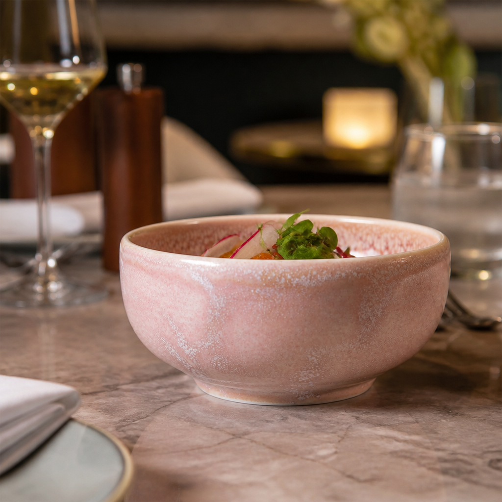 Vesuvius Rose Quartz Bowls 135mm for All Course Serving - Pack of 12