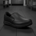 Synthetic Leather Slip Resistant Slip-On Shoes for Work (Pack of 1)