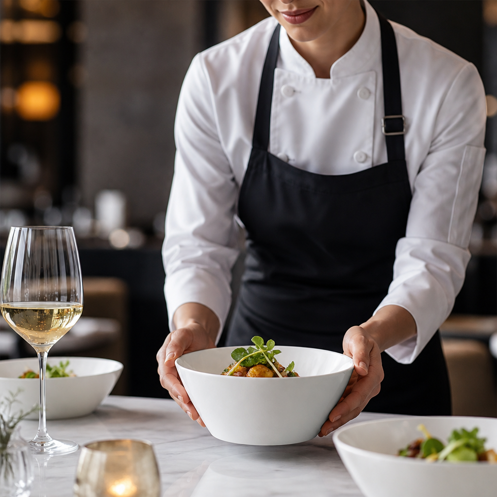 Deep Bowls 175mm Fine China for Upscale Dining (Pack of 12)