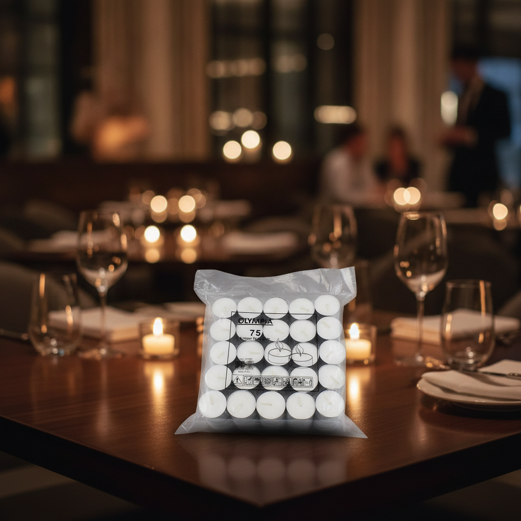 Wax White Wax Tealights 40mm for Creating Inviting Atmospheres (Pack of 75)