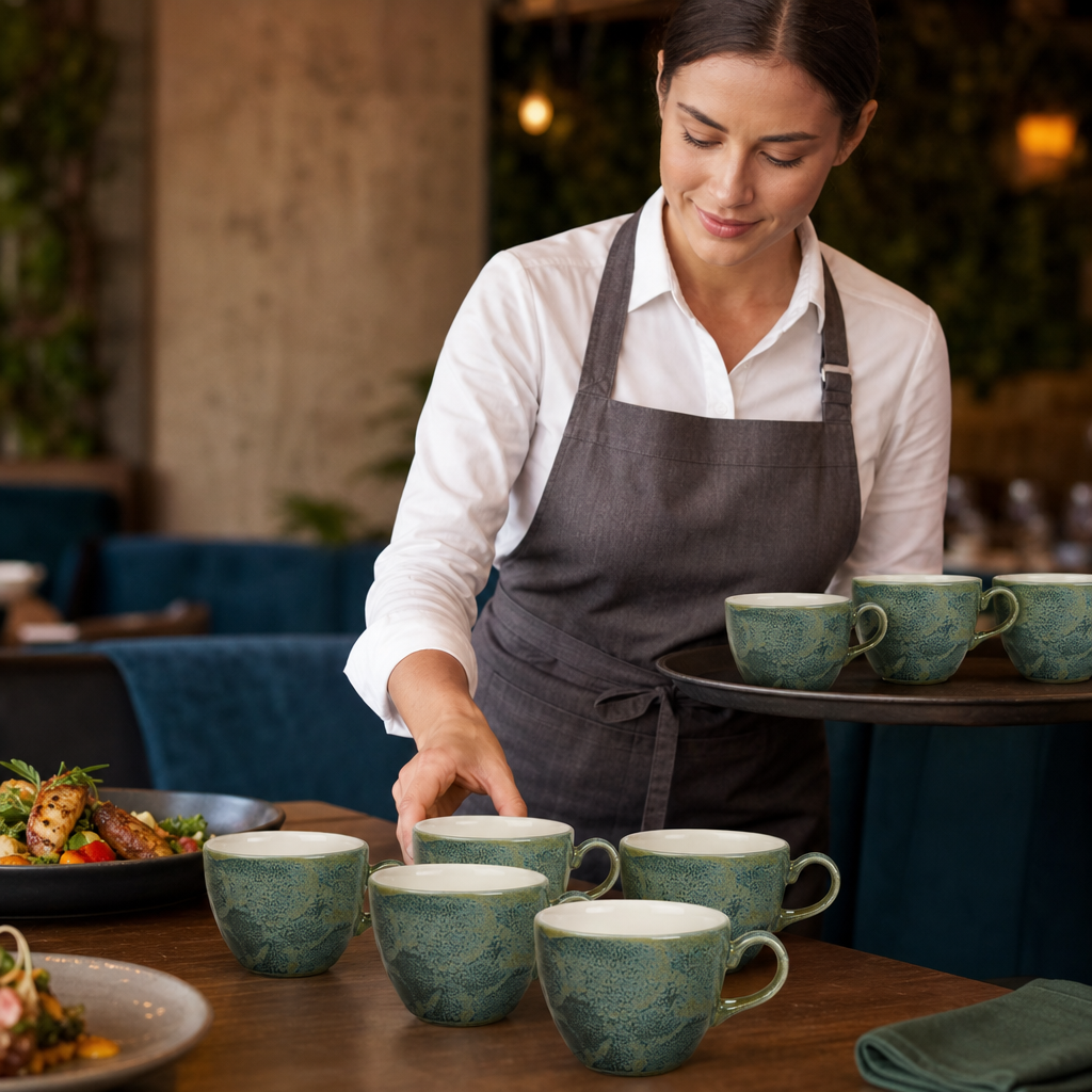 Cups 227ml Green China for Culinary Presentation (Pack of 12)