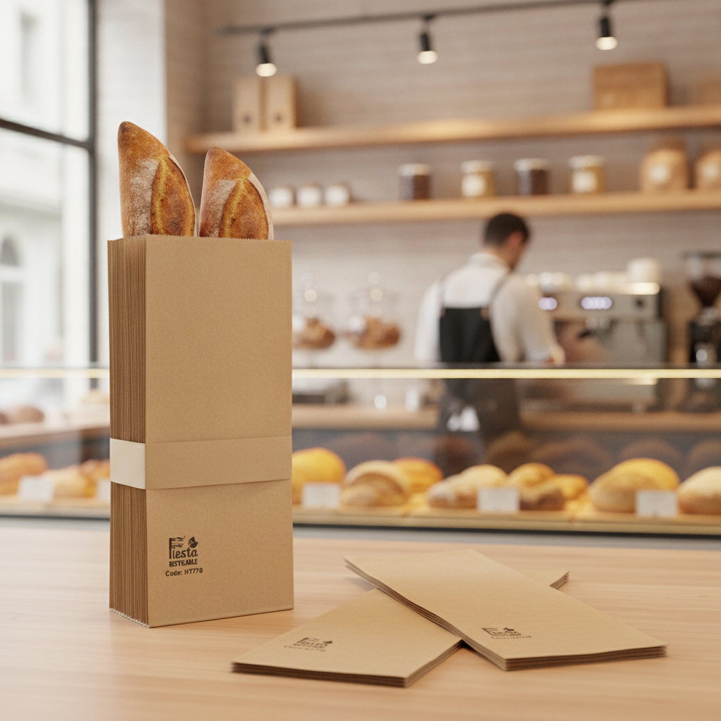 Brown Paper Baguette Bags 300mm for Bakeries & Cafés (Pack of 1000)