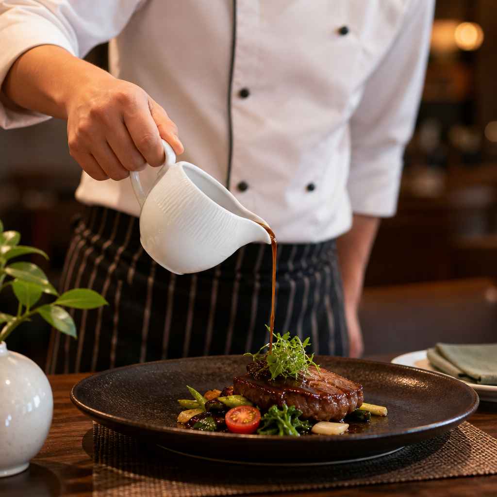 Porcelain jug 236ml for Serving Sauces (Pack of 4)