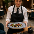 Hand-Finished Oblong Plates Grey Porcelain for Modern Dining (Pack of 6)