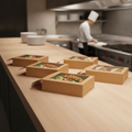 Recyclable Paperboard Platter Boxes with PET Windows for Catering (Pack of 25)