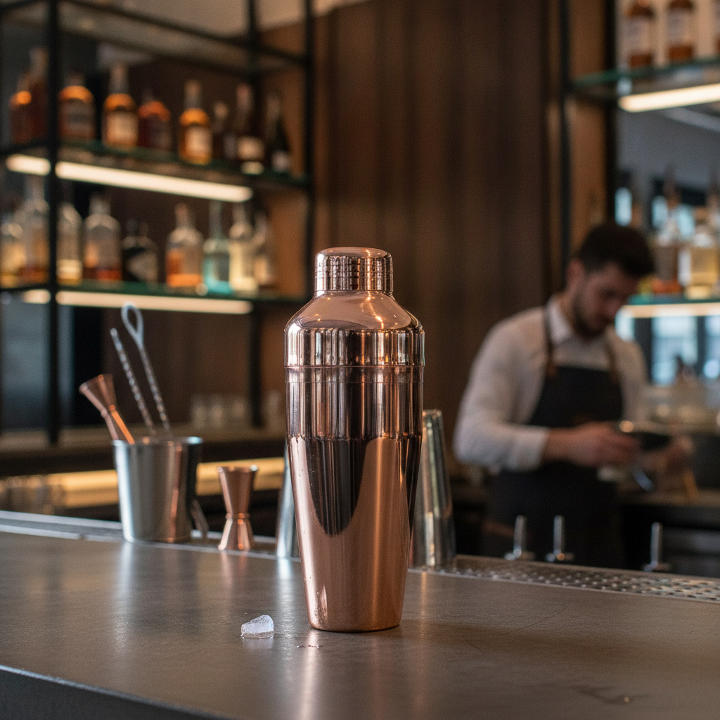 Copper French Cocktail Shaker 550ml for Home Bars