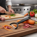 Stainless Steel Serrated Peeler for Efficient Food Prep