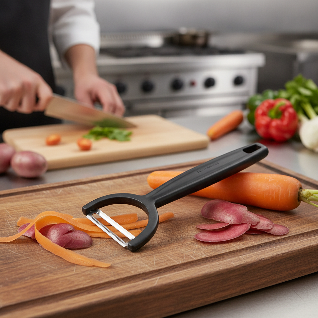 Stainless Steel Serrated Peeler for Efficient Food Prep