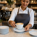 Cappuccino Saucers Soft Blue Vitrified Ceramic for Cafés (Pack of 12)