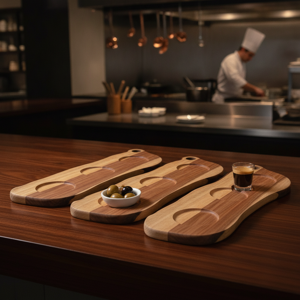 Wooden Paddle Boards 455x145mm for Catering & Hospitality (Pack of 4)