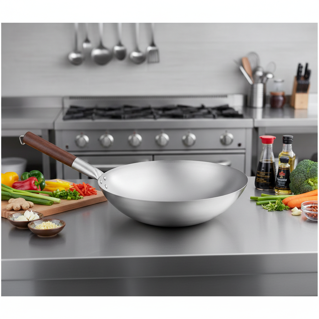 Mild Steel Round Base Wok 330mm for Versatile Cooking