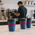 Plastic Blue Reusable Coffee Cup 340ml for Cafés & Coffee Shops
