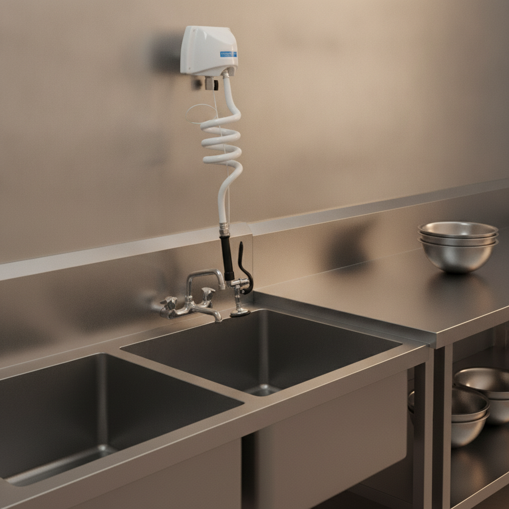 Heavy Duty Pre-Rinse Spray with Flexible 800mm Hose for Commercial Kitchens