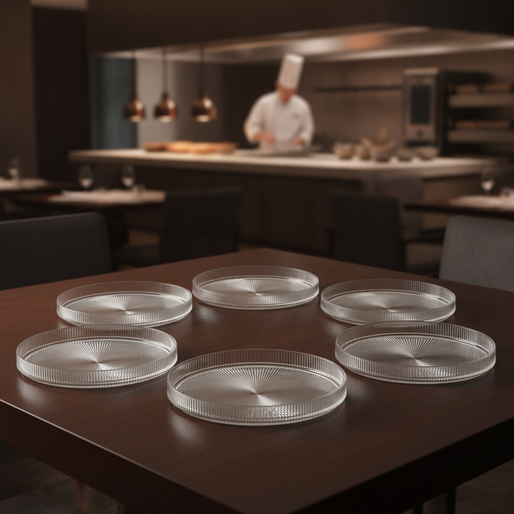 Glass Plates 160mm for Catering & Hospitality (Pack of 6)