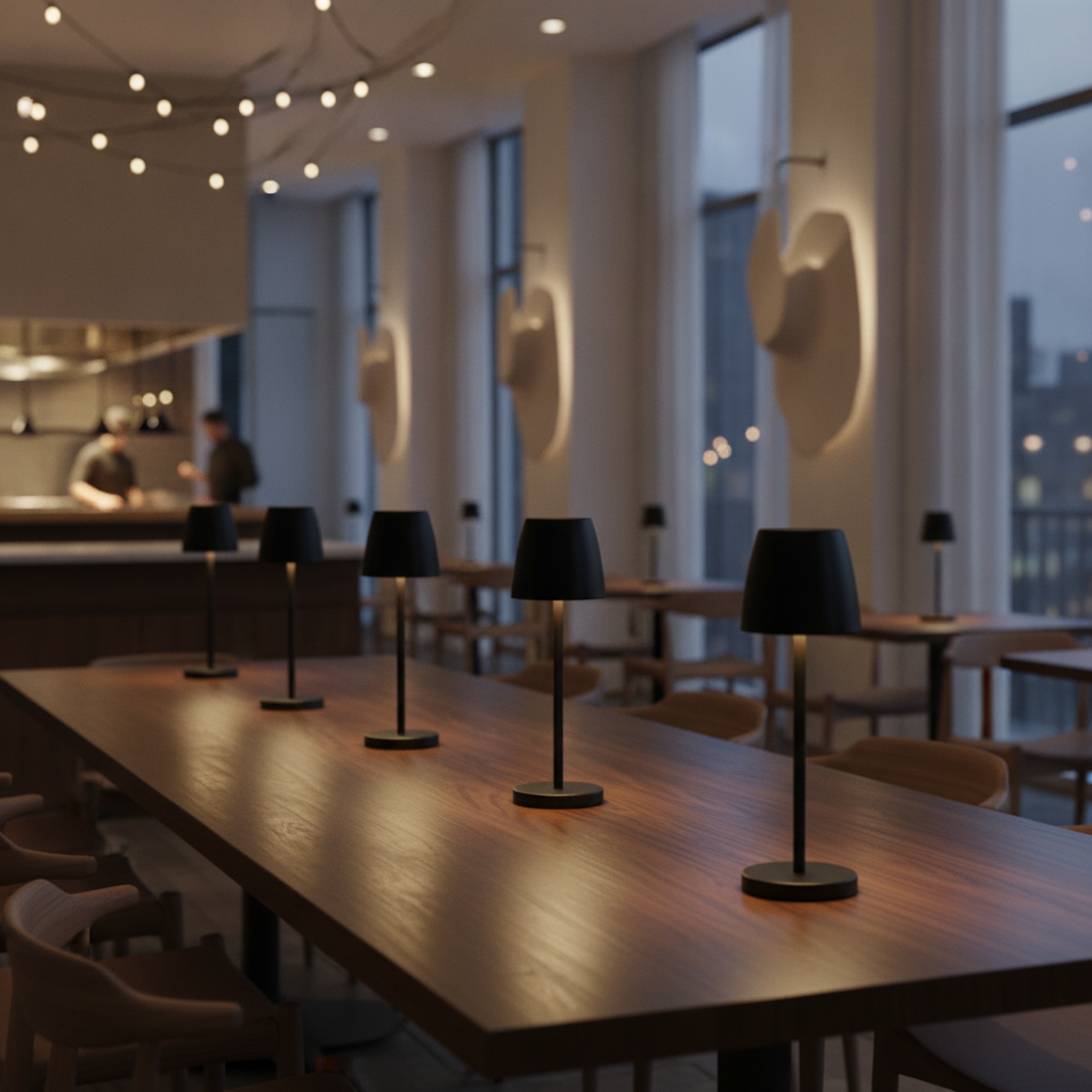 Iron Cordless Table Lamps 260mm for Smaller Venues (Pack of 6)