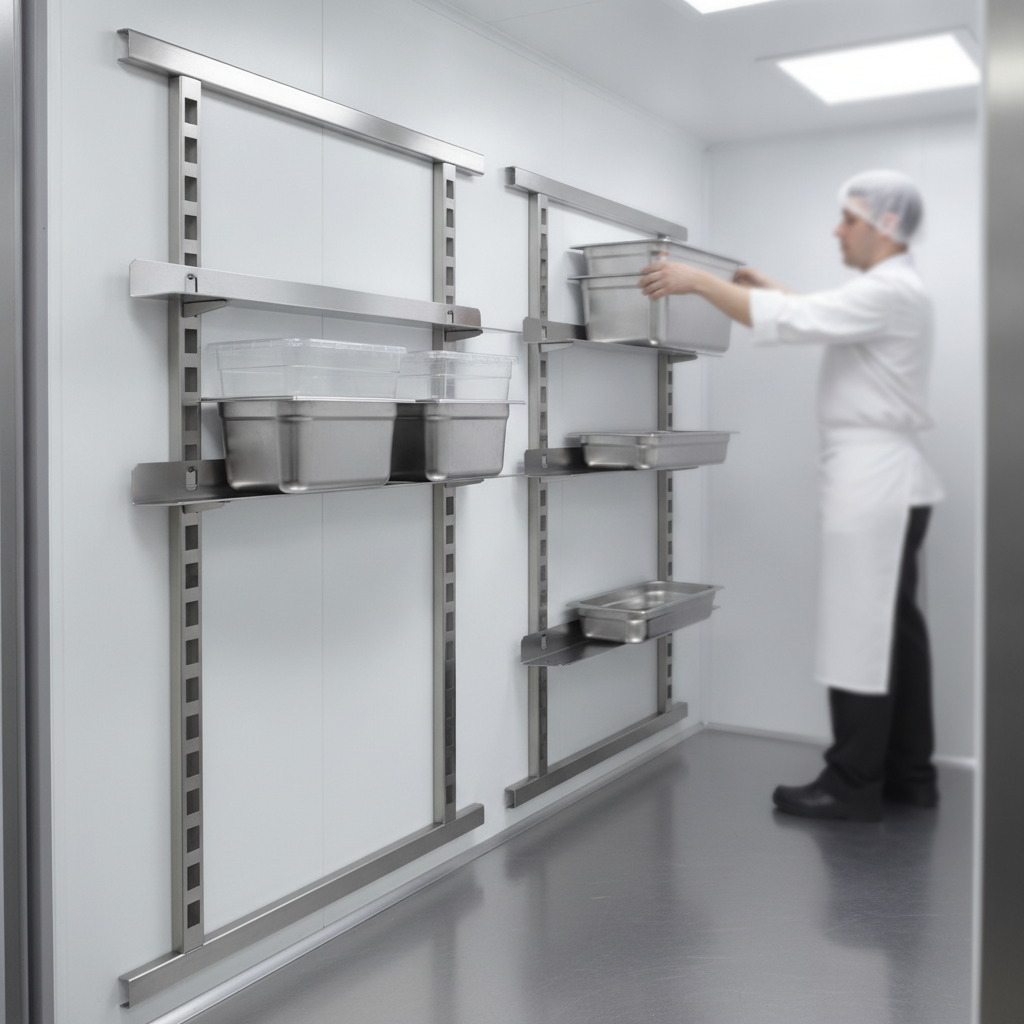Stainless Steel Adjustable Rails for Food Transport (Pack of 2)