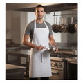 Polycotton White XL Bib Apron for Professional Kitchens