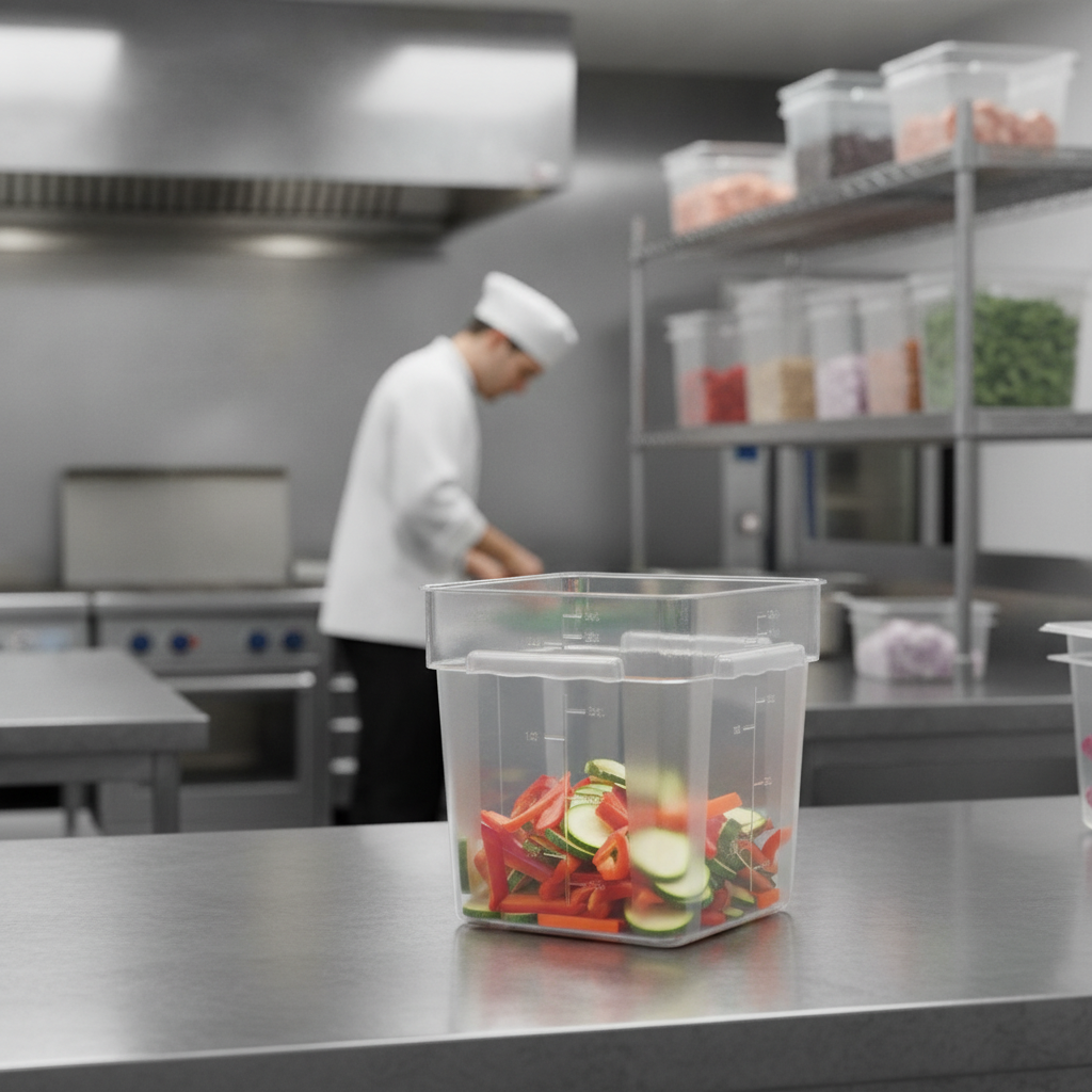 Polycarbonate Square Storage Container 15L for Professional Kitchens