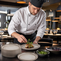 Fire Plates Smoke Grey Porcelain for Professional Use (Pack of 24)
