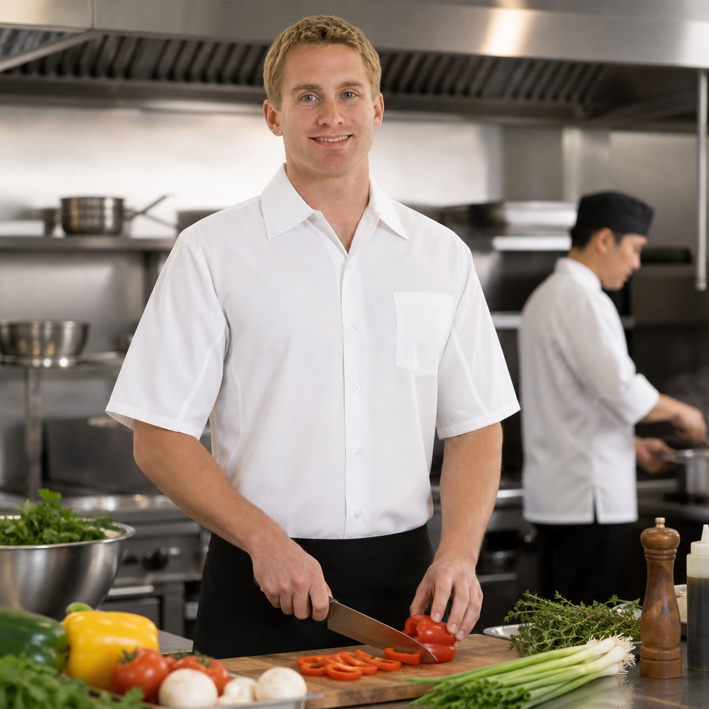 Unisex Cool Vent Chefs Shirt in White for Busy Kitchens