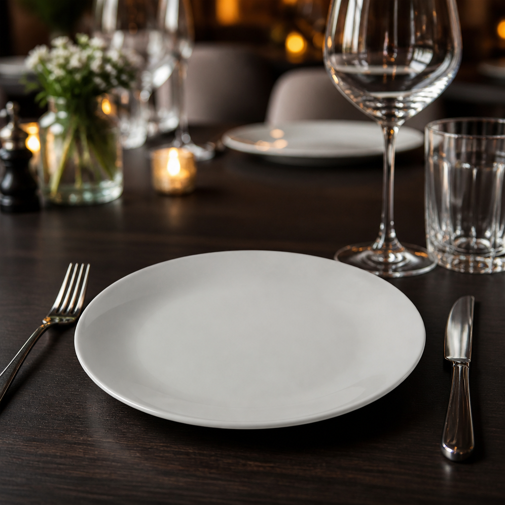 Elegant Coupe Plates 203mm White Porcelain for Banqueting (Pack of 36)