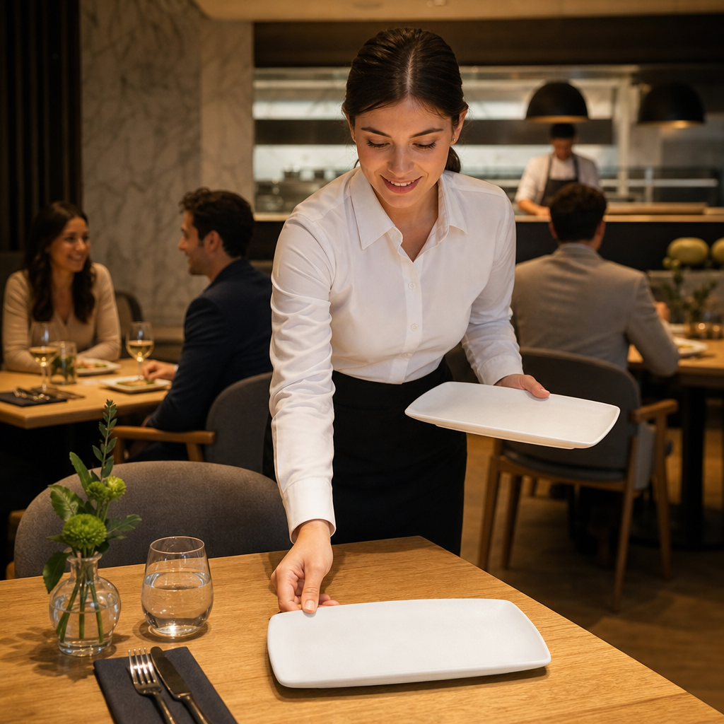 Rectangular Plates 292x140mm White Melamine for Dining Occasions (Pack of 12)