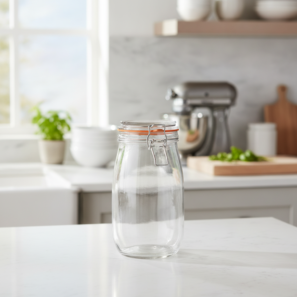 Glass Clip Top Preserve Jar 1500ml for Home & Kitchen