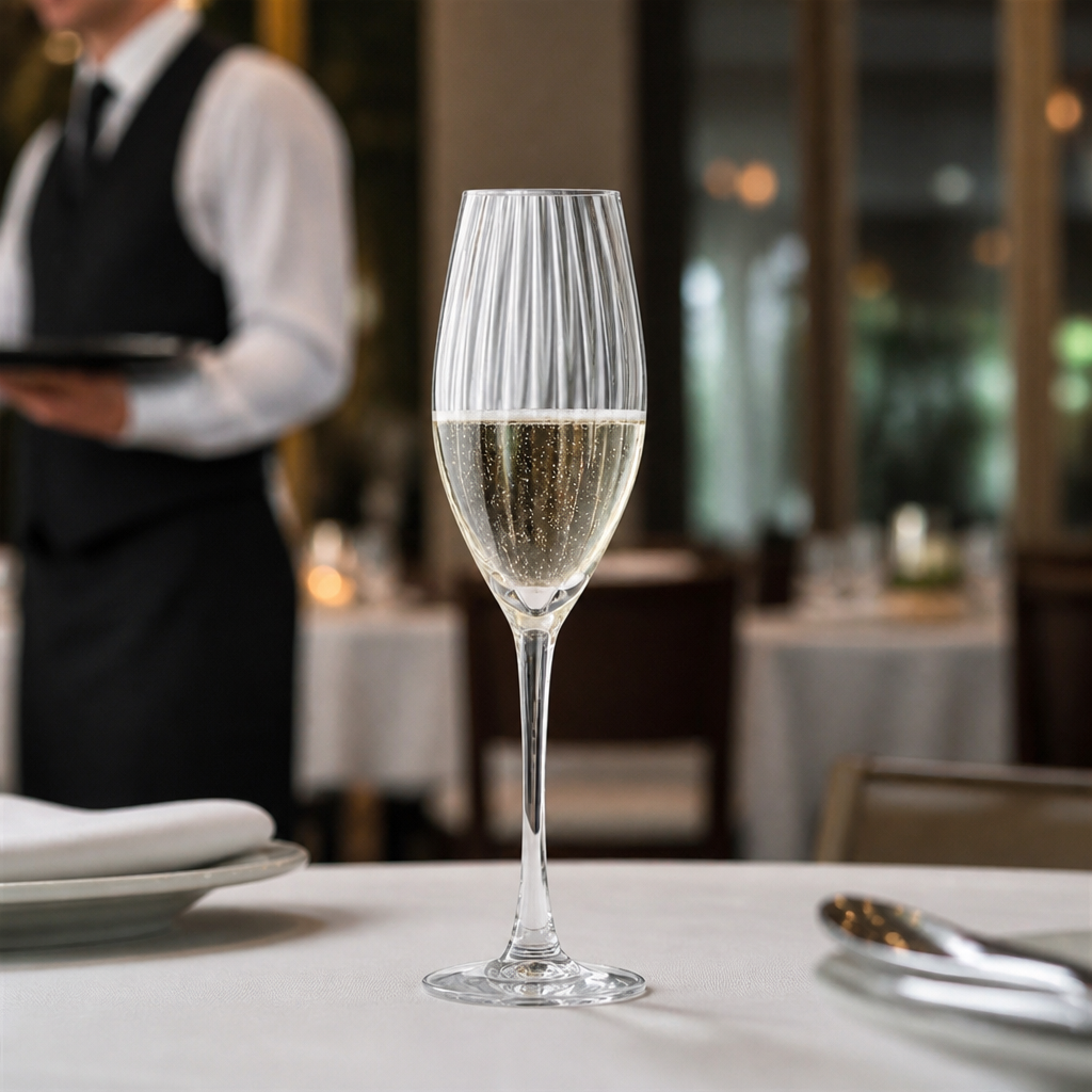 Clear Glass Flutes 200ml for Elegant Dining (Pack of 16)