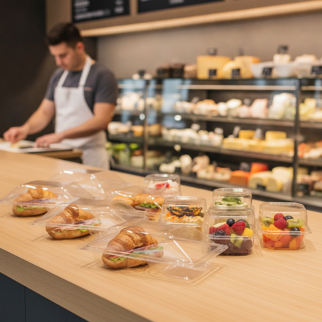 rPET Clear Twin Wrap Packs for Cafés & Delis (Pack of 600)