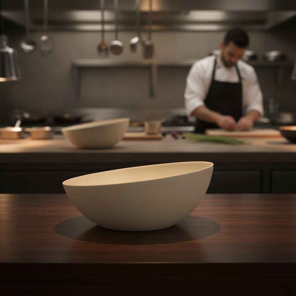 Cast Aluminium Yellow Bowl 3L for Culinary Presentations