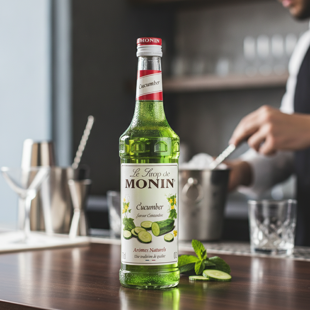 Glass Cucumber Syrup 700ml for Cocktails & Mocktails