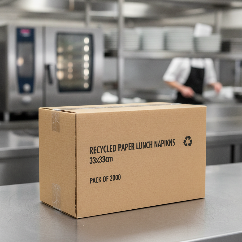Recycled Paper Lunch Napkins 33x33cm for Cafés & Restaurants (Pack of 2000)