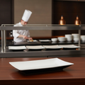 Melamine Dual Tone Rectangular Platter 9in for Buffet Service
