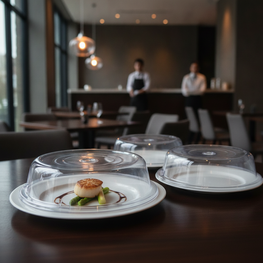 Polycarbonate Food Cover Plate 10" for Fine Dining (Pack of 12)