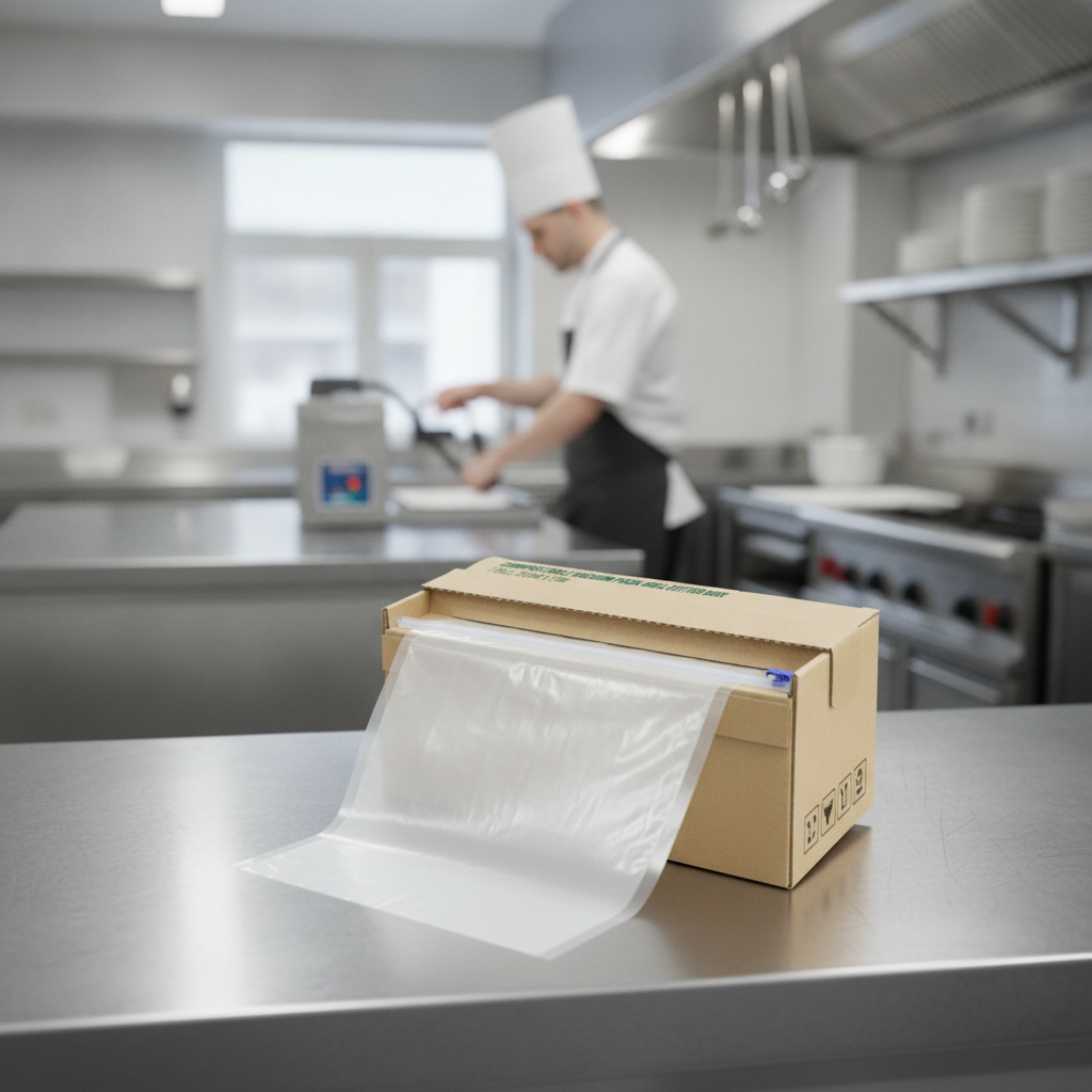 Compostable Vacuum Pack Roll 30cm x 30m for Professional Kitchens