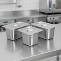 Stainless Steel 1/3 Gastronorm Tray Set for Commercial Kitchens (Pack of 3)