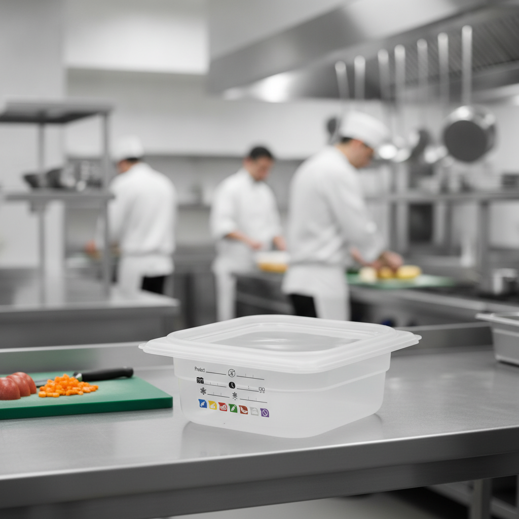 Polypropylene Food Storage Container 1/6 GN 65mm for Professional Kitchens