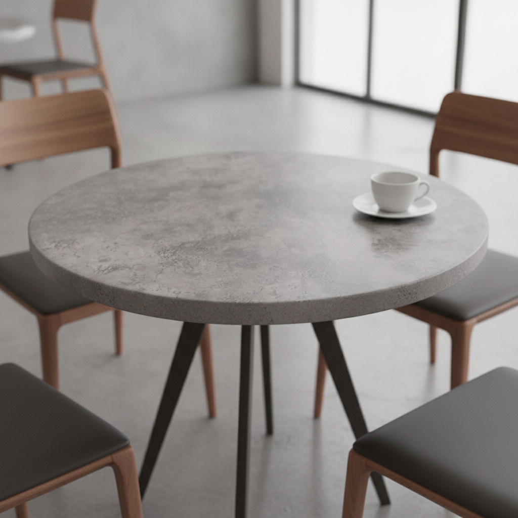 High Density Woodchip Round Table Top 600mm for Dining Areas