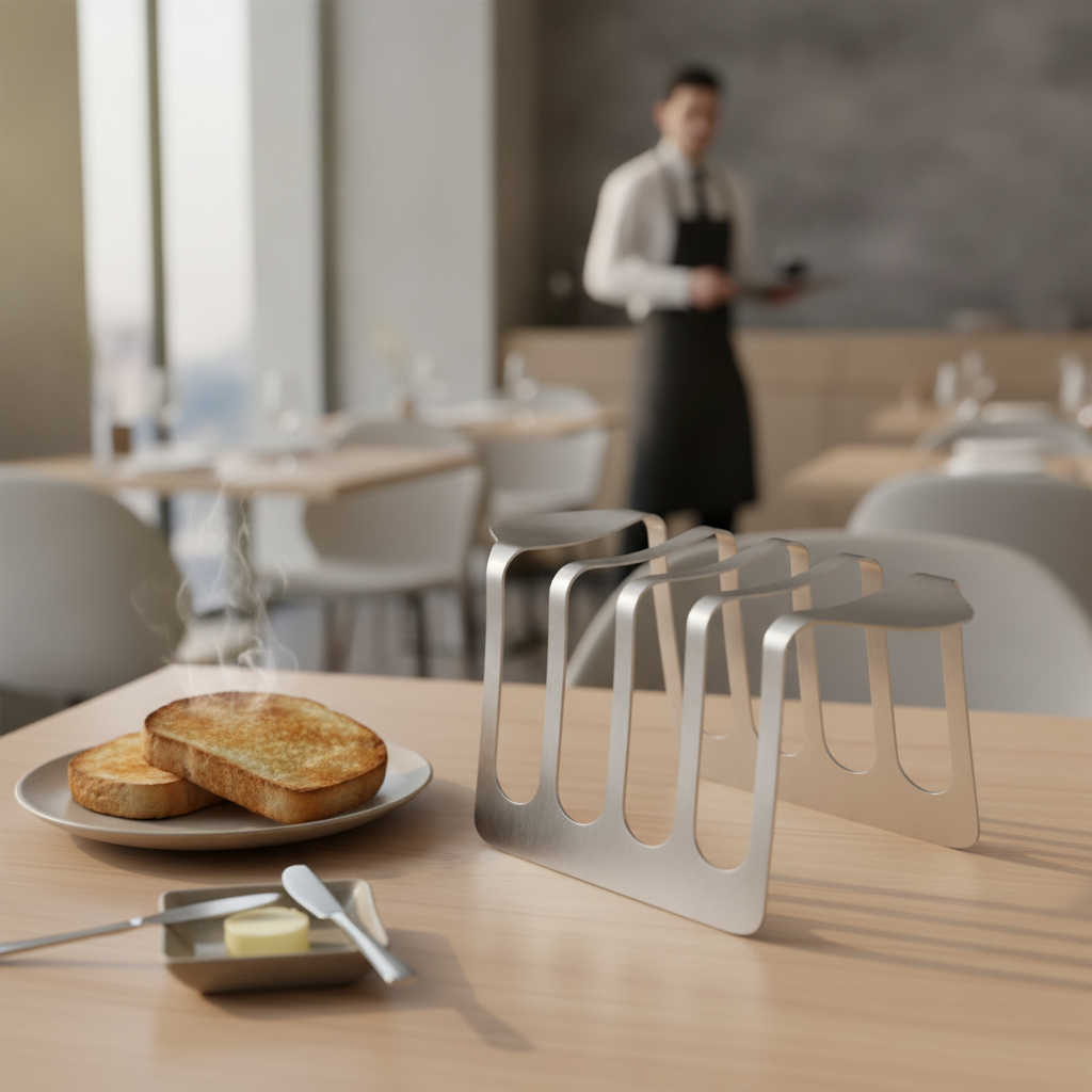 Stainless Steel 4 Slice Toast Rack 120x85mm for Breakfast Service