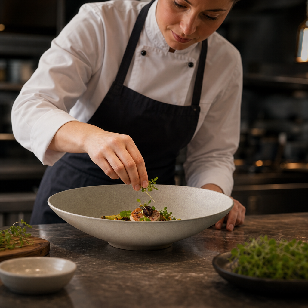 Deep Coupe Bowls 240mm Stoneware for Fine Dining (Pack of 2)