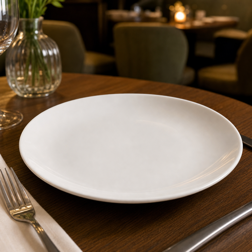 Coupe Plates 209mm Fine Bone China for Elegant Dining (Pack of 6)