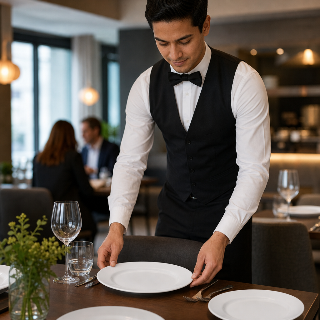 Plates 230mm Porcelain for Catering Environments (Pack of 12)
